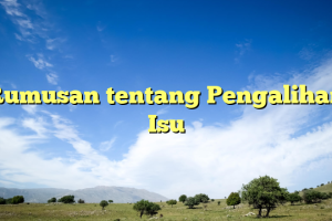 Rumusan tentang Pengalihan Isu